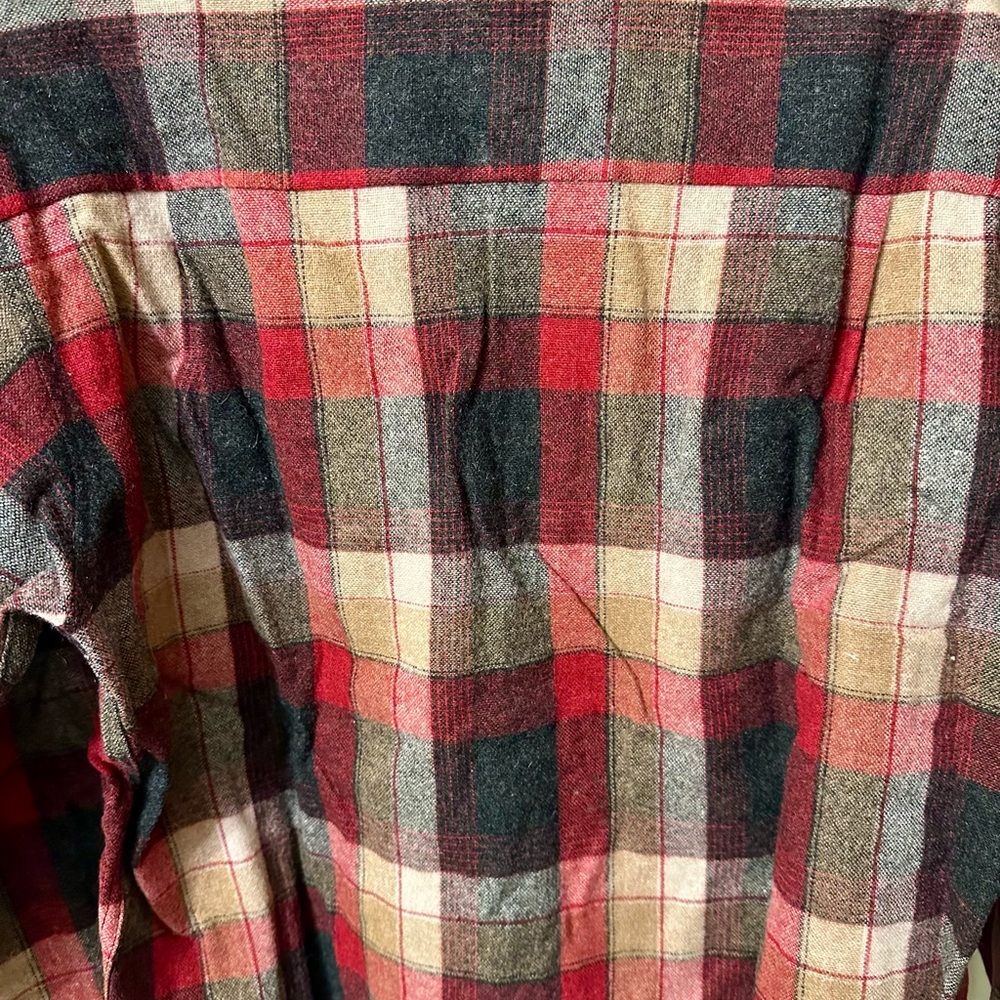 Plaid Wool Shirt in Red and Black - Picture 4 of 4
